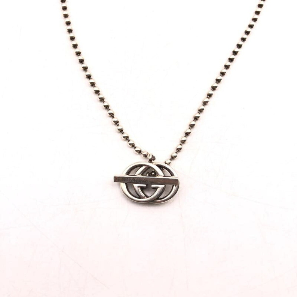 GUCCI GG Ball Chain Necklace, Silver